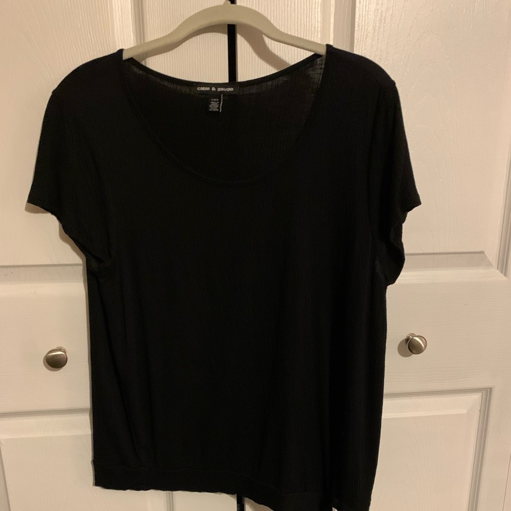 Cable & Gauge Womens Tie Hem Top, Large, Like New